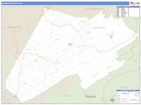 Monroe County, WV Wall Map Zip Code