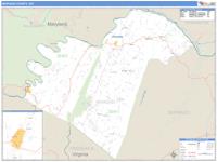 Morgan County, WV Wall Map Zip Code