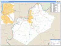 Wood County, WV Wall Map Zip Code