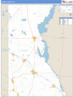 Juneau County, WI Wall Map Zip Code