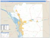 La Crosse County, WI Wall Map Zip Code
