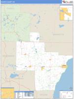 Oconto County, WI Wall Map Zip Code