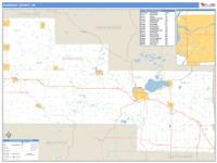 Shawano County, WI Wall Map Zip Code
