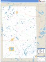 Washburn County, WI Wall Map Zip Code
