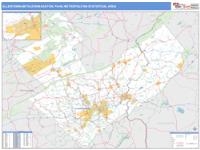 Allentown-Bethlehem-Easton Metro Area Wall Map