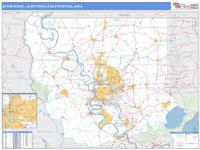 Baton Rouge Metro Area Wall Map