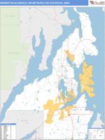 Bremerton-Silverdale Metro Area Wall Map