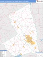 College Station-Bryan Metro Area Wall Map
