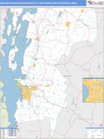 Burlington-South Burlington Metro Area Wall Map