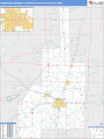 Champaign-Urbana Metro Area Wall Map