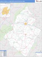 Charlottesville Metro Area Wall Map