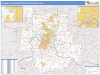 Cincinnati Metro Area Wall Map