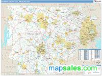 Fitchburg-Leominster Metro Area Wall Map