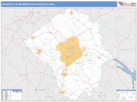 Greenville Metro Area Wall Map