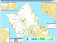Honolulu Metro Area Wall Map