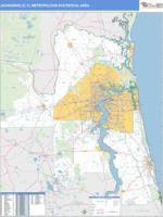 Jacksonville Metro Area Wall Map