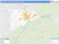 Johnson City Metro Area Wall Map