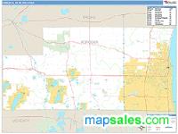 Kenosha Metro Area Wall Map