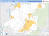 Anniston-Oxford-Jacksonville Metro Area Wall Map