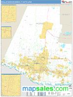 McAllen-Edinburg-Mission Metro Area Wall Map