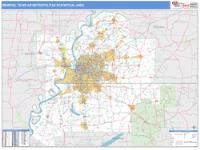 Memphis Metro Area Wall Map