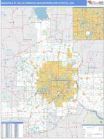 Minneapolis-St. Paul-Bloomington Metro Area Wall Map