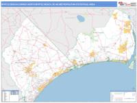 Myrtle Beach-Conway-North Myrtle Beach Metro Area Wall Map