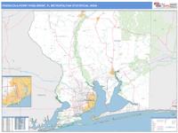 Pensacola-Ferry Pass-Brent Metro Area Wall Map