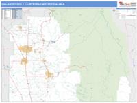 Visalia-Porterville Metro Area Wall Map