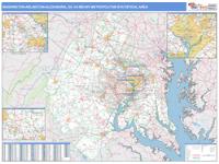 Washington Metro Area Wall Map