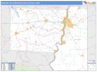 Wheeling Metro Area Wall Map