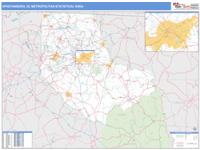 Spartanburg Metro Area Wall Map