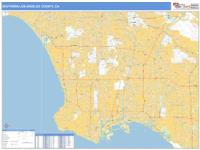 Southern Los Angeles County Metro Area Wall Map