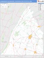 Chambersburg-Waynesboro Metro Area Wall Map