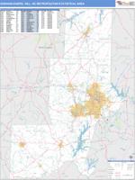 Durham-Chapel Hill Metro Area Wall Map