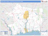 Norwich-New London Metro Area Wall Map