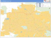 San Fernando Valley Metro Area Wall Map