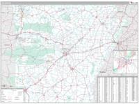 Arkansas  Wall Map Zip Code