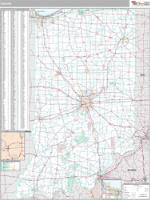 Illinois  Wall Map Zip Code