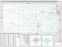 Kansas  Wall Map Zip Code
