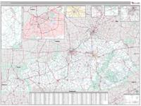 Kentucky  Wall Map Zip Code