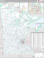 Minnesota  Wall Map Zip Code