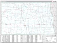 North Dakota  Wall Map