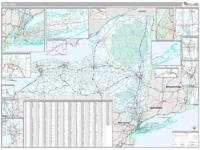 New York  Wall Map Zip Code