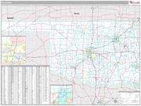 Oklahoma  Wall Map Zip Code