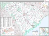 South Carolina  Wall Map Zip Code