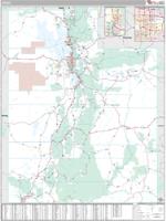 Utah  Wall Map Zip Code