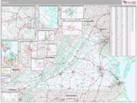 Virginia  Wall Map Zip Code