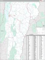 Vermont  Wall Map Zip Code