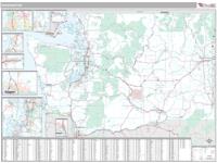 Washington  Wall Map Zip Code